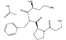 (2S)-beta-Alanyl-L-prolyl-2,4-diamino-N-(phenylmethyl)butanamide acetate Structure