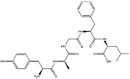TYR-D-ALA-GLY-PHE-LEU Structure
