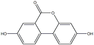 3,8-dihydroxy-6H-dibenzo(b,d)pyran-6-one Structure